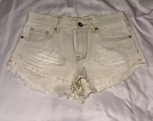 Bullhead Women High Rise Denim Shorts Size 5 wash blue - Picture 1 of 10