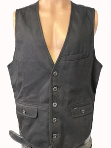 Rock & Republic Men's Black Waist Coat/Vest Size L SKU 5709 - Picture 1 of 7