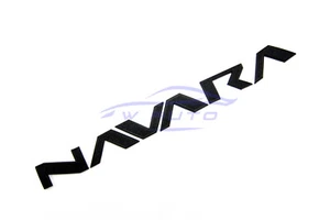 Black Rear Logo Badge Tailgate Trim Fits Nissan Navara Pro-4X 2WD 4WD 2021-2024 - Picture 1 of 6