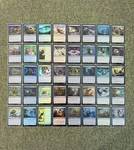 Bloomburrow 0041-0081 Foil Complete Set BLUE Kitsa Mockingbird Pack Fresh NM - Picture 1 of 10