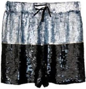 Pantalones cortos de tabla embellecidos GRYPHON de dos tonos lentejuelas PEQUEÑOS $345 - Imagen 1 de 7