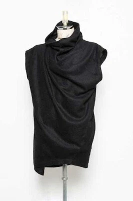 NEW NWT Julius Venus Alpaca Wool Vest Top Avant Garde Drapey Draping Cowl Neck - Image 1 of 4