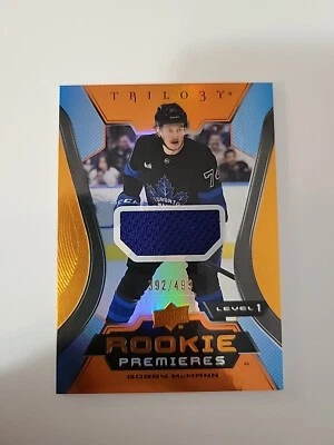 2023-24 UDTrilogy Rookie Premiers Level 1 Jersey Bobby McMann #/499 Leafs #124 - Image 1 of 2