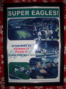 Philadelphia Eagles 41 New England Patriots 33 - 2018 Super Bowl - gerahmter Druck - Bild 1 von 2
