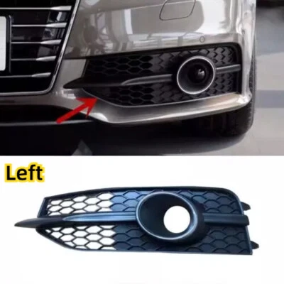 Parachoques delantero izquierdo negro antiniebla cubierta rejilla bisel para Audi A7 S-Line S7 12-15 Foto 1 de 4