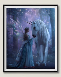 The Unicorn Fairy - Chart Counted Cross Stitch Patterns Needlework DIY DMC Color - Picture 1 of 2