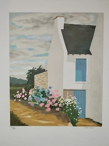 Jean Claude CARSUZAN - Litografía Original Firmada - La Casa Florida - Imagen 1 de 1