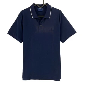 GANT Azul Marino Tech Prep Pique Rugby Camisa Polo Talla M L - Imagen 1 de 8