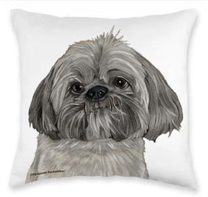 Lhasa Apso Throw Pillow, Decorative Pillow, Cute Dog Accent Pillow, Home Decor,  - Picture 1 of 2