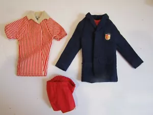 Lotto MATTEL KEN Swim Top Jacket rosso a righe #750 NAVY JACKET #1411 VICTORY DANCE - Foto 1 di 10