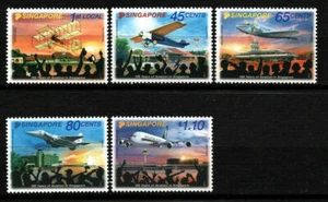 Singapore 2011 100 Years of Aviation ,Complete 5V mnh mint - Picture 1 of 2