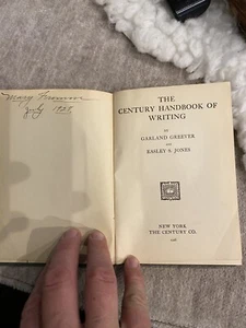 Century Handbook Of Writing By Garland Greever And Easley S. Jones 1926 Vintage - Picture 1 of 6
