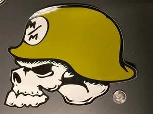 Metal Mulisha Pin Up Street Bike Americana Tattoo Sticker OG HELMET 12"X9" - Picture 1 of 1