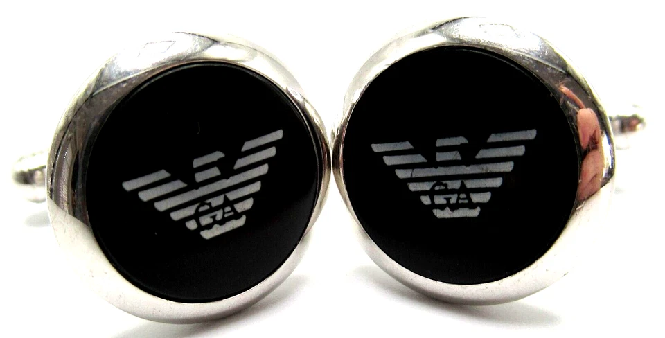 Gemelos EMPORIO ARMANI de plata de ley 925 Foto 1 de 3