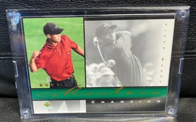 Tarjeta de aluminio Tiger Woods Masters Championship 2001 edición limitada de 100.000 Foto 1 de 2
