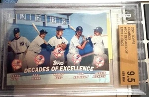 Combos de béisbol Topps 2001 #tc1 Derek Jeter-Yogi Berra-Don Mattingly Beckett 9,5 - Imagen 1 de 2