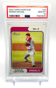 2023 Topps Heritage #20 - Shohei Ohtani - UNANIMOUS AL MVP - LA Angels - PSA 10