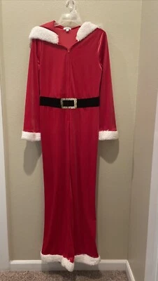 Mujeres Mono Pierna Ancha Mamelucos Papá Noel Body Disfraz Navidad Performance Fiesta Foto 1 de 4