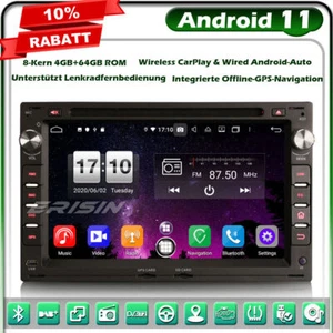 Radio de coche 8 núcleos Android 11 GPS Navi para VW Passat Golf T5 Polo Peugeot 307 DSP - Imagen 1 de 12