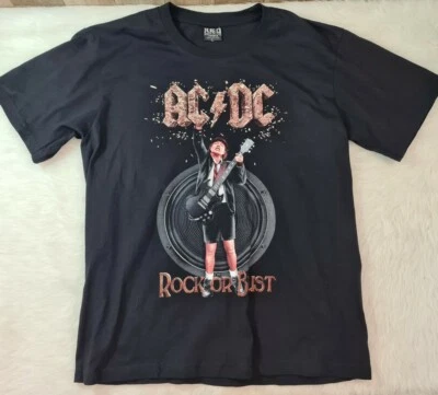 Camiseta AC/DC Rock or Bust Preta Anos 90 Anos 80 Masculina Tamanho G - Imagem 1 de 4