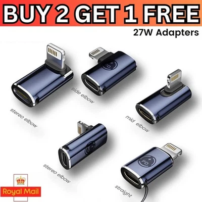 USB C Female to iPhone Adapter Fast Charge for iPhone iPad Macbook Data Transfer - Image 1 of 4