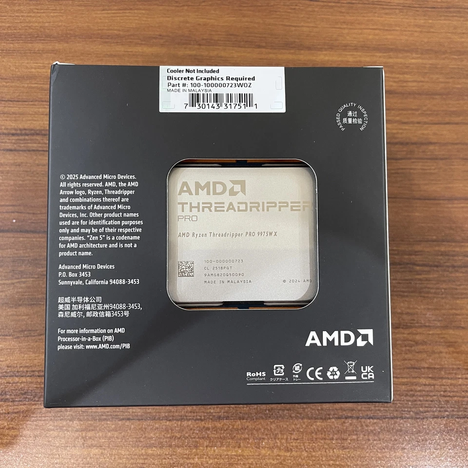 AMD Ryzen Threadripper 9975WX CPU 32C/64T 4.0Ghz~5.4Ghz TDP-350W - Image 1 of 1