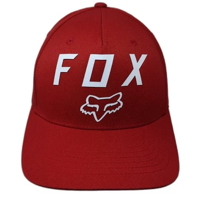 Chapéu de beisebol Fox ajustado vermelho XL flexfit furos de ventilação elástica para área externa - Imagem 1 de 4