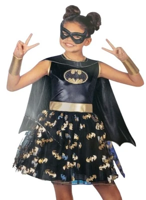 Rubíes Niñas XS (4 a 5) Conjunto de Disfraz de Murciélago con Vestido y Capa Solo Foto 1 de 4