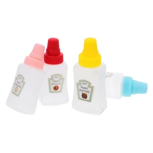 Botellas de condimentos viaje ketchup exprimir salsa barbacoa niños fiambrera accesorios - Imagen 1 de 12