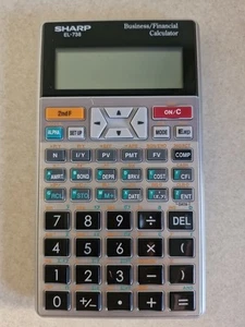 Genuine Sharp Business Financial Calculator EL-738 Working FREE POSTAGE - Picture 1 of 4