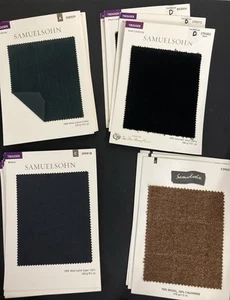 Samuelsohn Fabric Sample Card Lot of 20+ Wool Cotton Cardstock - Picture 1 of 12