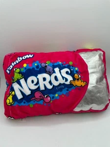 NERDS Candy Plush Bag Pillow Rainbow Flavor 16x10 Pink Silver Ferrara 2023 - Picture 1 of 15