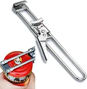 Adjustable Stainless Steel Master Jar & Bottle Opener - Multifunctional Manual - Picture 1 of 6