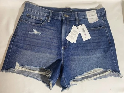 Pantalones cortos de mezclilla de tiro alto para mujer Calvin Klein talla 14 TOTALMENTE NUEVOS Foto 1 de 4