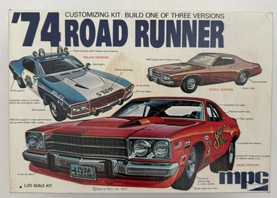 Vintage MPC 1974 Plymouth Road Runner 1/25 Scale Kit 1-7425-250 (1973) NIOB - Image 1 of 4