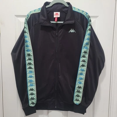 Chaqueta de chándal Kappa 222 Banda Allure negra verde humo salvia para hombre talla XL Foto 1 de 4