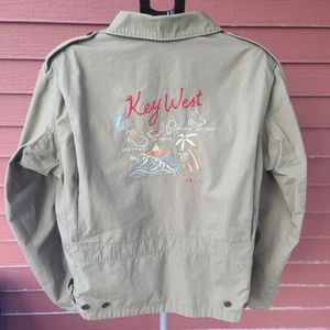 Ralph Lauren Polo 40s Style WW2 M41 Army Field Jacket L Embroidered Key West FL - Bild 1 von 16