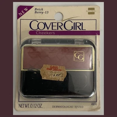Rubor de colección Cover Girl Noxell Cheekers COLOR BRICK BERRY #13 - 0,13 OZ - Nuevo en paquete Foto 1 de 3