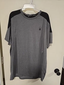 Spyder Active Herren Kurzarm Rundhals grau Pullover T-Shirt Größe XL ohne Etikett - Bild 1 von 6