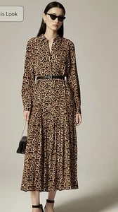 NWT J.Crew Drapey pleated shirtdress in leopard print - Picture 1 of 6