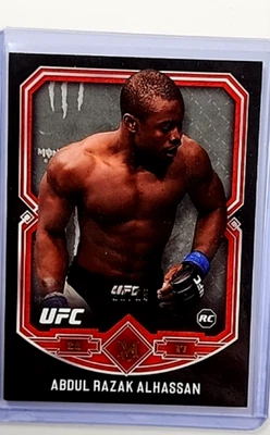 2017 Topps UFC Museum Ruby Red #22 Abdul Razak Alhassan /25 RC Rookie MMA Card - Image 1 of 3