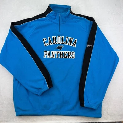 Sudadera De Colección Reebok Carolina Panthers NFL Polar 1/4 Cremallera Para Hombre 2XL Foto 1 de 4