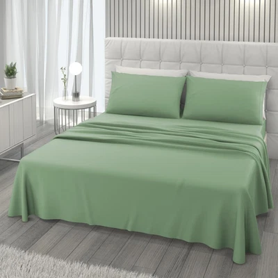 - Completo Lenzuola Matrimoniali Made in Italy, Microfibra Anallergica, Set Lenz - Immagine 1 di 4