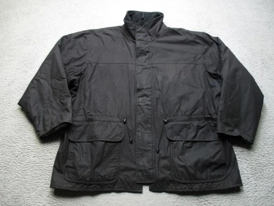 Chaqueta Barbour Polarwax Para Hombres 2XL Negra Hecha en Inglaterra Forro Acolchado Encerado A1560 Foto 1 de 4