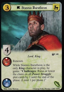 Stannis Baratheon - Five Kings - A Game of Thrones CCG - Imagen 1 de 6