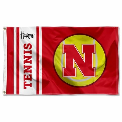 Bandera de tenis Nebraska Cornhuskers 3x5 Foto 1 de 4