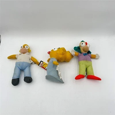 Lote de 3 Peluches Homero, Maggie y Krusty 9.5" Nanco 2005 Peluche Los Simpson  Foto 1 de 4