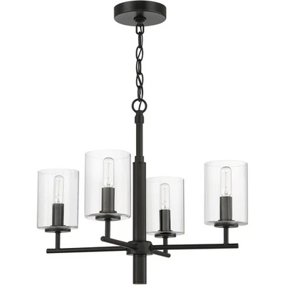 Craftmade 55624-FB Hailie 4 Light 20 inch Flat Black Chandelier Ceiling Light - Image 1 of 4
