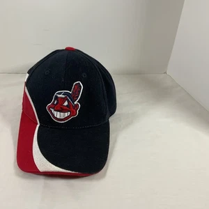 De Colección Cleveland Indians Sombrero Ajustable Rojo Azul Marino Jefe de Béisbol Wahoo T.E.I - Imagen 1 de 10