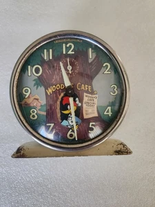 Reloj despertador vintage Woody Woodpecker Woody's Café ¡Hecho en EE. UU.! Buen estado de funcionamiento - Imagen 1 de 8